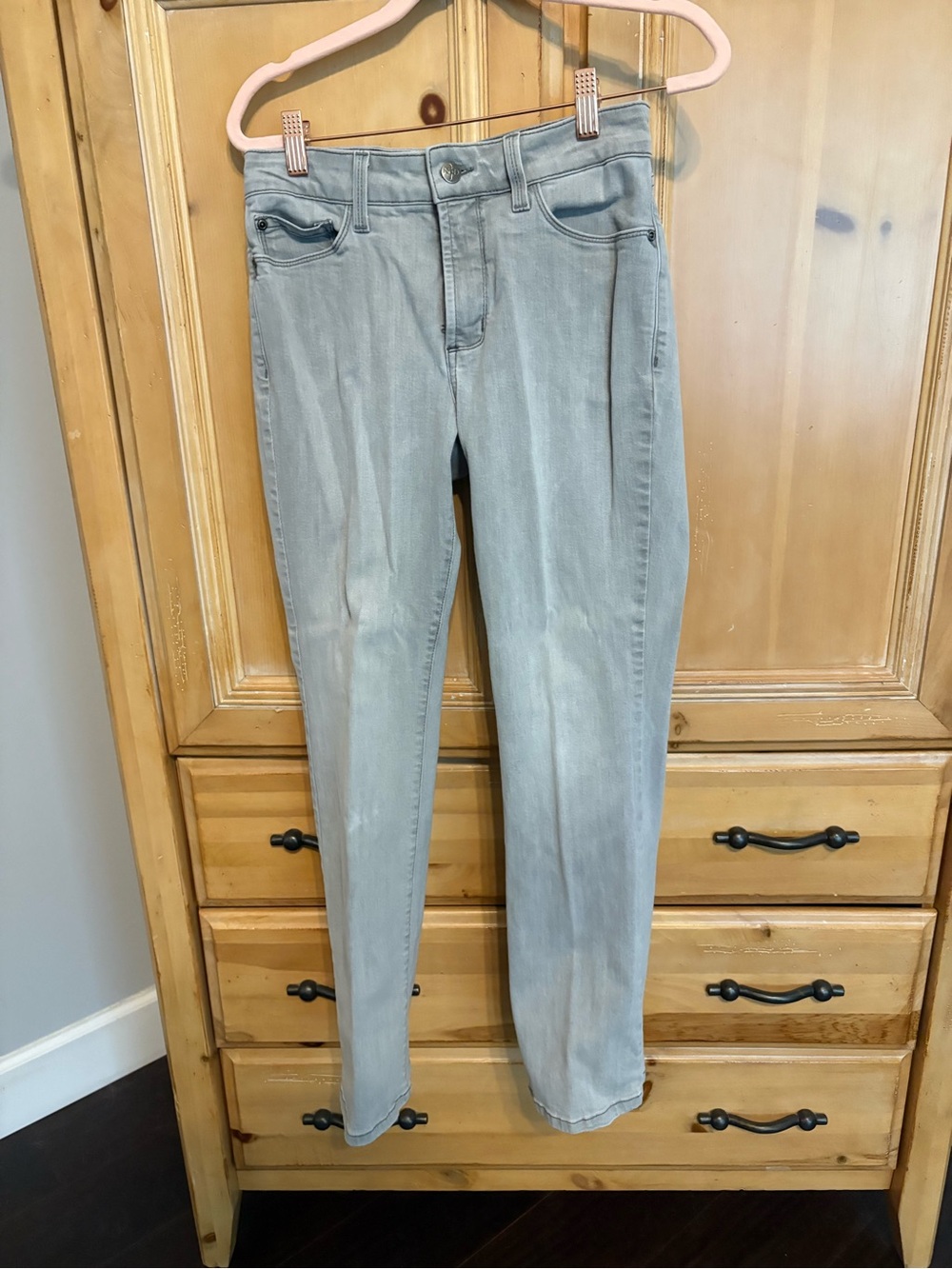 NYDJ Lift Tuck Technology Light Wash Slim Straight Jeans Size 6P Petite